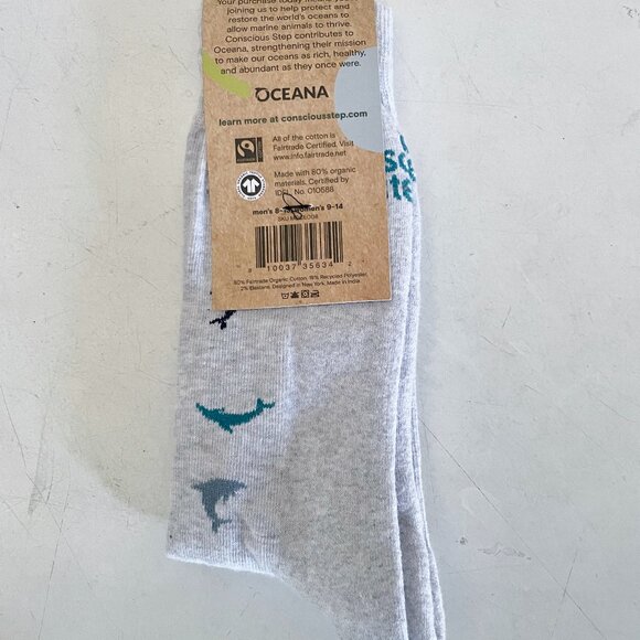 NEW Conscious Step Socks That Protect Dolphins M Organic Cotton Fair Tra… - Picture 4 of 7
